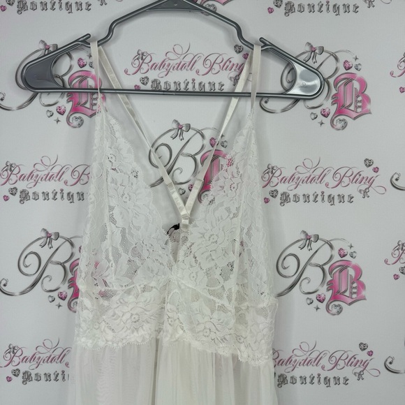 Avid love babydoll mesh tank top style dress see through sexy lingerie coquette - Picture 3 of 10